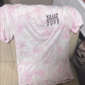 Pink and White Graphic T-Shirt